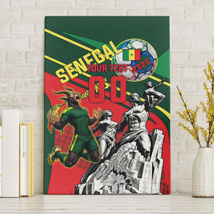 Custom Senegal Champions Football 2026 Canvas Wall Art Teranga Lions G.O.A.T Mascot - African Renaissance Monument