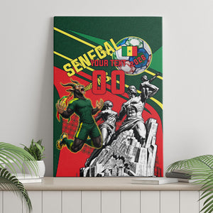 Custom Senegal Champions Football 2026 Canvas Wall Art Teranga Lions G.O.A.T Mascot - African Renaissance Monument
