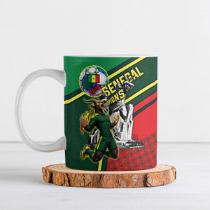 Custom Senegal Champions Football 2026 Ceramic Mug Teranga Lions G.O.A.T Mascot - African Renaissance Monument