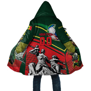 Custom Senegal Champions Football 2026 Cloak Teranga Lions G.O.A.T Mascot - African Renaissance Monument