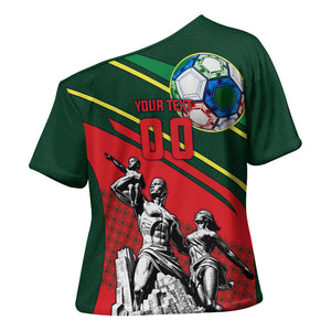 Custom Senegal Champions Football 2026 Cross Shoulder Shirt Teranga Lions G.O.A.T Mascot - African Renaissance Monument