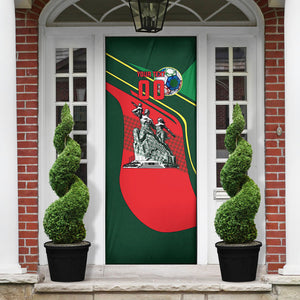 Custom Senegal Champions Football 2026 Door Cover Teranga Lions G.O.A.T Mascot - African Renaissance Monument