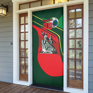 Custom Senegal Champions Football 2026 Door Cover Teranga Lions G.O.A.T Mascot - African Renaissance Monument