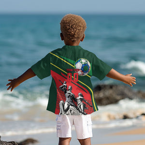 Custom Senegal Champions Football 2026 Kid Hawaiian Shirt Teranga Lions G.O.A.T Mascot - African Renaissance Monument