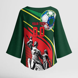 Custom Senegal Champions Football 2026 Kimono Sleeve Blouse Teranga Lions G.O.A.T Mascot - African Renaissance Monument