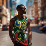 Custom Senegal Champions Football 2026 Men Tank Top Teranga Lions G.O.A.T Mascot - African Renaissance Monument