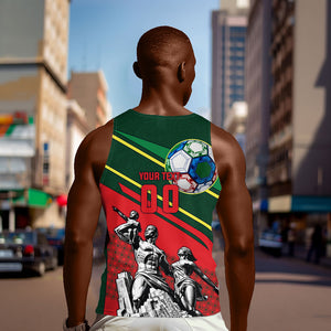 Custom Senegal Champions Football 2026 Men Tank Top Teranga Lions G.O.A.T Mascot - African Renaissance Monument