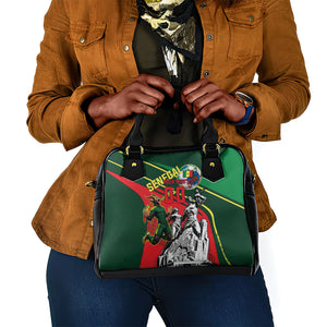 Custom Senegal Champions Football 2026 Shoulder Handbag Teranga Lions G.O.A.T Mascot - African Renaissance Monument