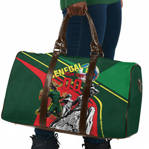 Custom Senegal Champions Football 2026 Travel Bag Teranga Lions G.O.A.T Mascot - African Renaissance Monument