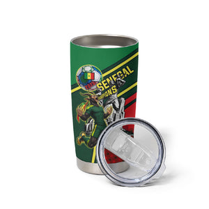 Custom Senegal Champions Football 2026 Tumbler Cup Teranga Lions G.O.A.T Mascot - African Renaissance Monument