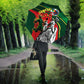 Custom Senegal Champions Football 2026 Umbrella Teranga Lions G.O.A.T Mascot - African Renaissance Monument