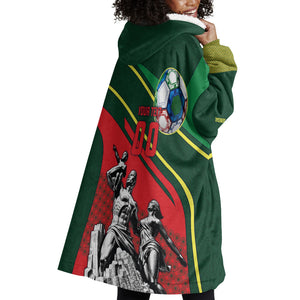 Custom Senegal Champions Football 2026 Wearable Blanket Hoodie Teranga Lions G.O.A.T Mascot - African Renaissance Monument