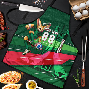Personalized Algeria Football Champions Apron Fennec Fox Mascot - Algiers Martyrs Memorial