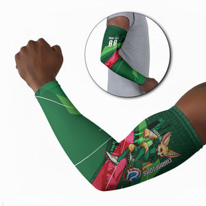 Personalized Algeria Football Champions Arm Sleeves Fennec Fox Mascot - Algiers Martyrs Memorial