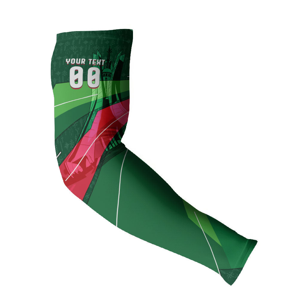 Personalized Algeria Football Champions Arm Sleeves Fennec Fox Mascot - Algiers Martyrs Memorial