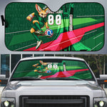 Personalized Algeria Football Champions Auto Sun Shade Fennec Fox Mascot - Algiers Martyrs Memorial