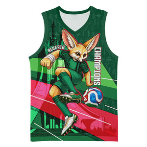 Personalized Algeria Football Champions Basketball Jersey Fennec Fox Mascot - Algiers Martyrs Memorial