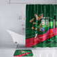 Personalized Algeria Football Champions Bathroom Set Fennec Fox Mascot - Algiers Martyrs Memorial