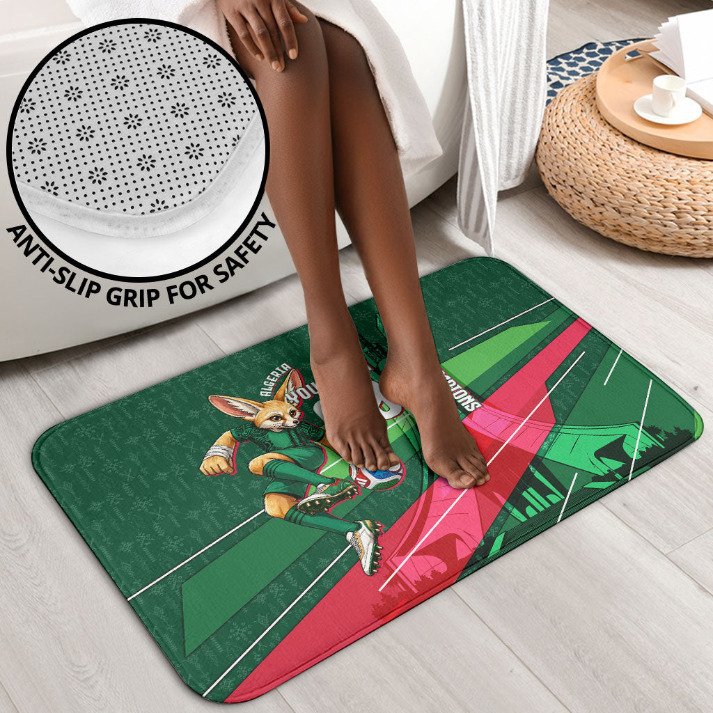 Personalized Algeria Football Champions Bathroom Set Fennec Fox Mascot - Algiers Martyrs Memorial
