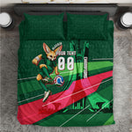 Personalized Algeria Football Champions Bedding Set Fennec Fox Mascot - Algiers Martyrs Memorial