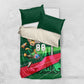 Personalized Algeria Football Champions Bedding Set Fennec Fox Mascot - Algiers Martyrs Memorial