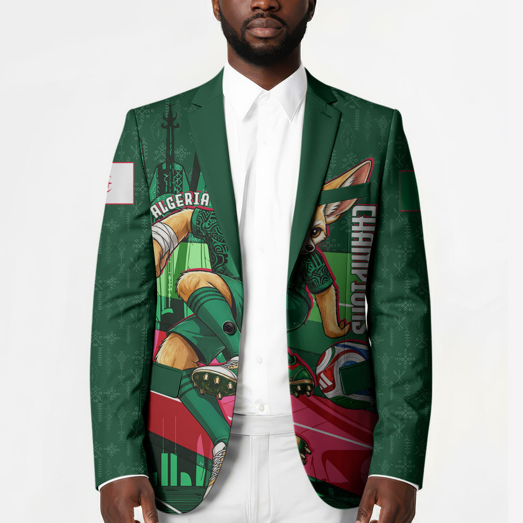 Personalized Algeria Football Champions Blazer Fennec Fox Mascot - Algiers Martyrs Memorial