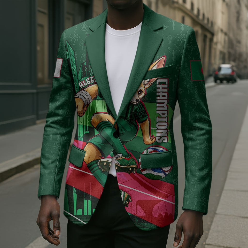 Personalized Algeria Football Champions Blazer Fennec Fox Mascot - Algiers Martyrs Memorial
