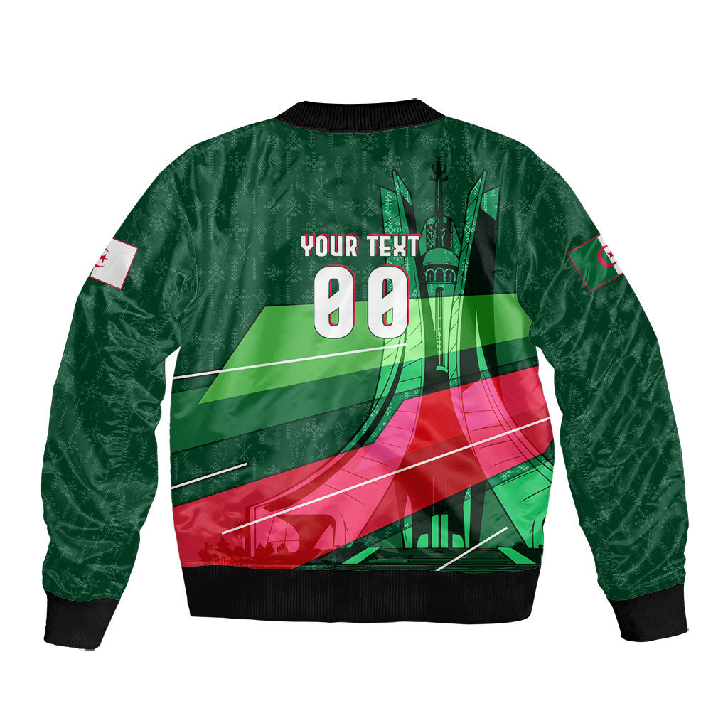 Personalized Algeria Football Champions Bomber Jacket Fennec Fox Mascot - Algiers Martyrs Memorial