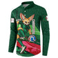 Personalized Algeria Football Champions Button Sweatshirt Fennec Fox Mascot - Algiers Martyrs Memorial