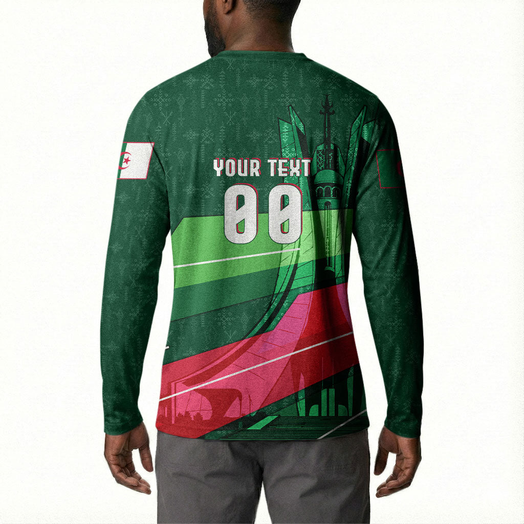 Personalized Algeria Football Champions Button Sweatshirt Fennec Fox Mascot - Algiers Martyrs Memorial