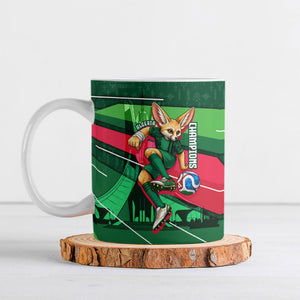 Personalized Algeria Football Champions Ceramic Mug Fennec Fox Mascot - Algiers Martyrs Memorial
