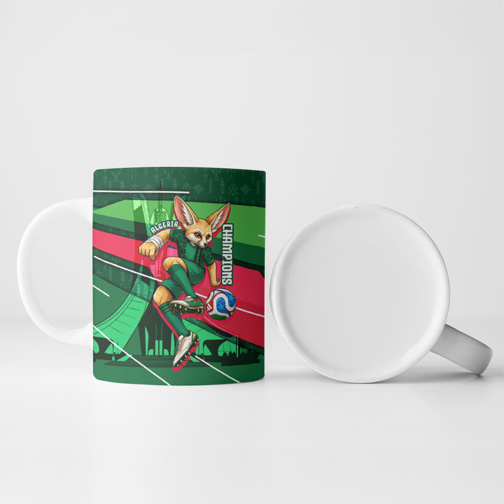 Personalized Algeria Football Champions Ceramic Mug Fennec Fox Mascot - Algiers Martyrs Memorial