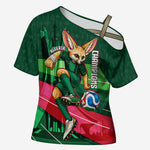 Personalized Algeria Football Champions Cross Shoulder Shirt Fennec Fox Mascot - Algiers Martyrs Memorial