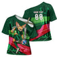 Personalized Algeria Football Champions Cross Shoulder Shirt Fennec Fox Mascot - Algiers Martyrs Memorial