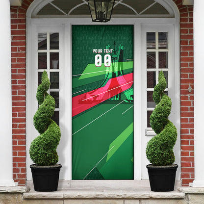 Personalized Algeria Football Champions Door Cover Fennec Fox Mascot - Algiers Martyrs Memorial