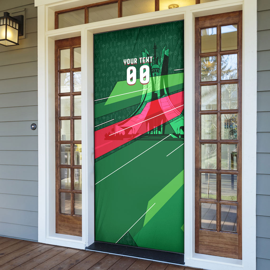 Personalized Algeria Football Champions Door Cover Fennec Fox Mascot - Algiers Martyrs Memorial