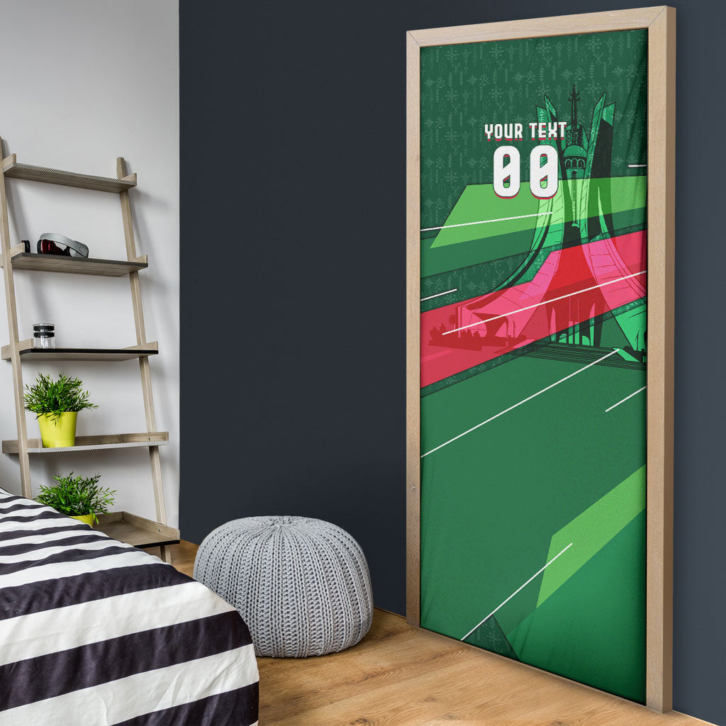 Personalized Algeria Football Champions Door Cover Fennec Fox Mascot - Algiers Martyrs Memorial