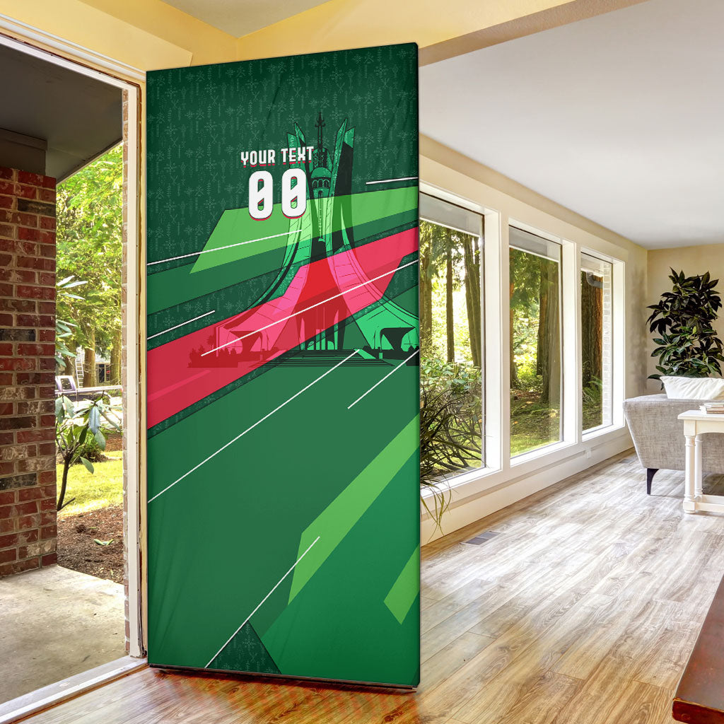 Personalized Algeria Football Champions Door Cover Fennec Fox Mascot - Algiers Martyrs Memorial