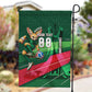 Personalized Algeria Football Champions Garden Flag Fennec Fox Mascot - Algiers Martyrs Memorial