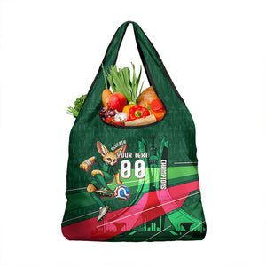 Personalized Algeria Football Champions Grocery Bag Fennec Fox Mascot - Algiers Martyrs Memorial