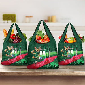 Personalized Algeria Football Champions Grocery Bag Fennec Fox Mascot - Algiers Martyrs Memorial