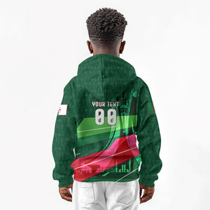 Personalized Algeria Football Champions Kid Hoodie Fennec Fox Mascot - Algiers Martyrs Memorial