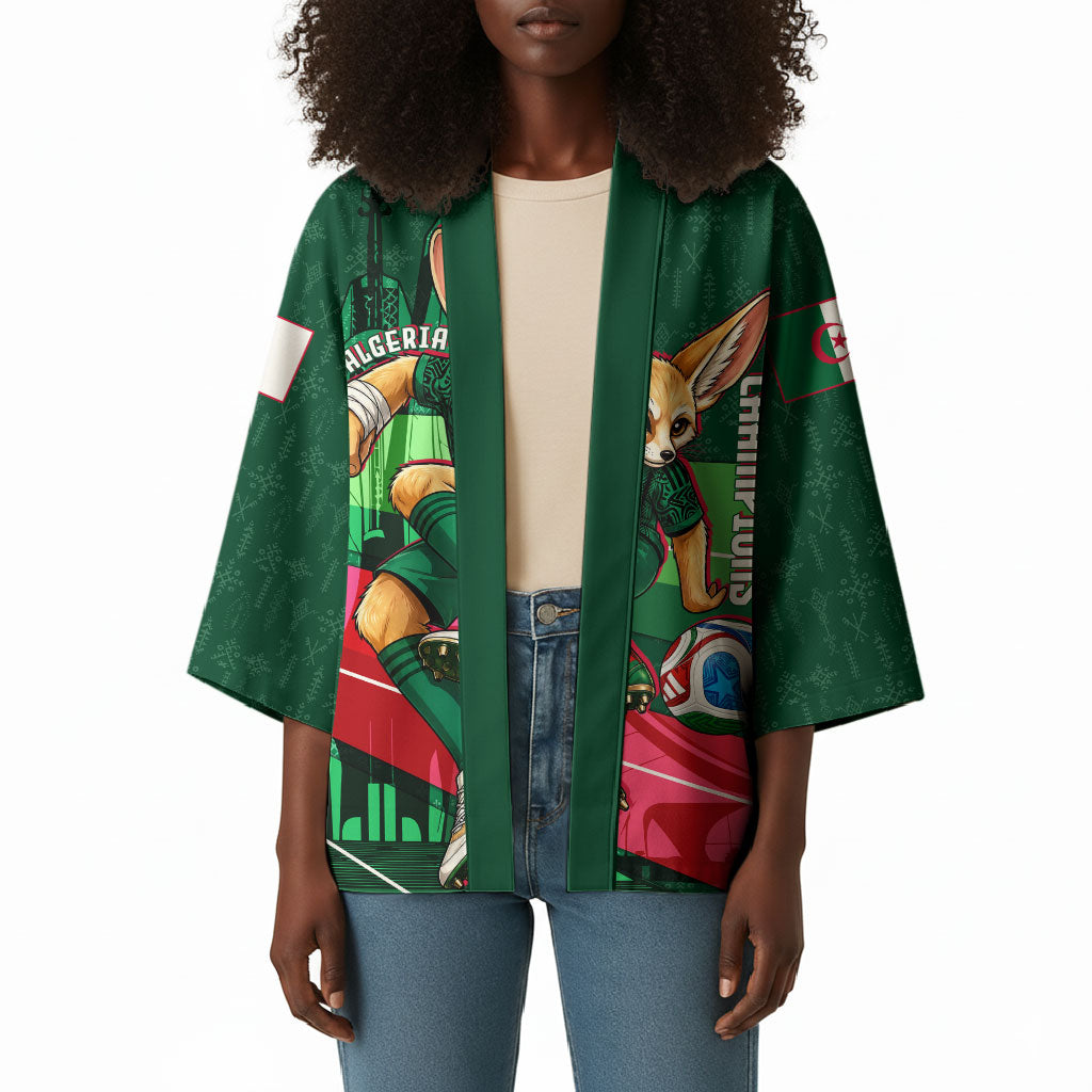 Personalized Algeria Football Champions Kimono Fennec Fox Mascot - Algiers Martyrs Memorial