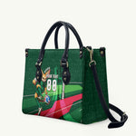 Personalized Algeria Football Champions Leather Bag Fennec Fox Mascot - Algiers Martyrs Memorial