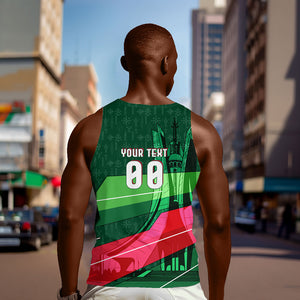 Personalized Algeria Football Champions Men Tank Top Fennec Fox Mascot - Algiers Martyrs Memorial