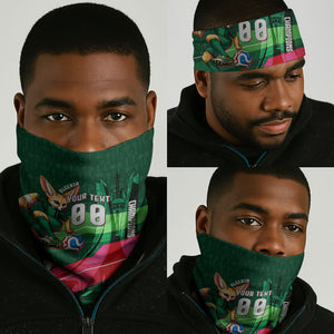 Personalized Algeria Football Champions Neck Gaiter Fennec Fox Mascot - Algiers Martyrs Memorial