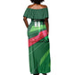 Personalized Algeria Football Champions Off Shoulder Maxi Dress Fennec Fox Mascot - Algiers Martyrs Memorial