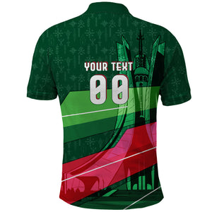 Personalized Algeria Football Champions Polo Shirt Fennec Fox Mascot - Algiers Martyrs Memorial