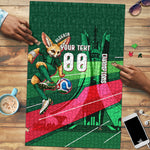 Personalized Algeria Football Champions Puzzle Fennec Fox Mascot - Algiers Martyrs Memorial