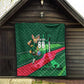 Personalized Algeria Football Champions Quilt Fennec Fox Mascot - Algiers Martyrs Memorial